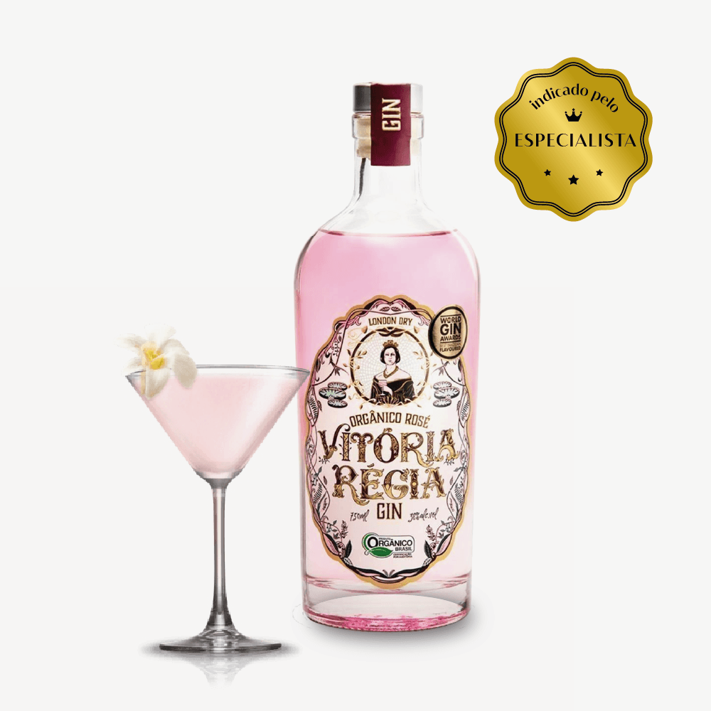 Gin Vitoria Regia Rose 750ml Br Me Gin Vitoria Regia Rose 750ml Br Me